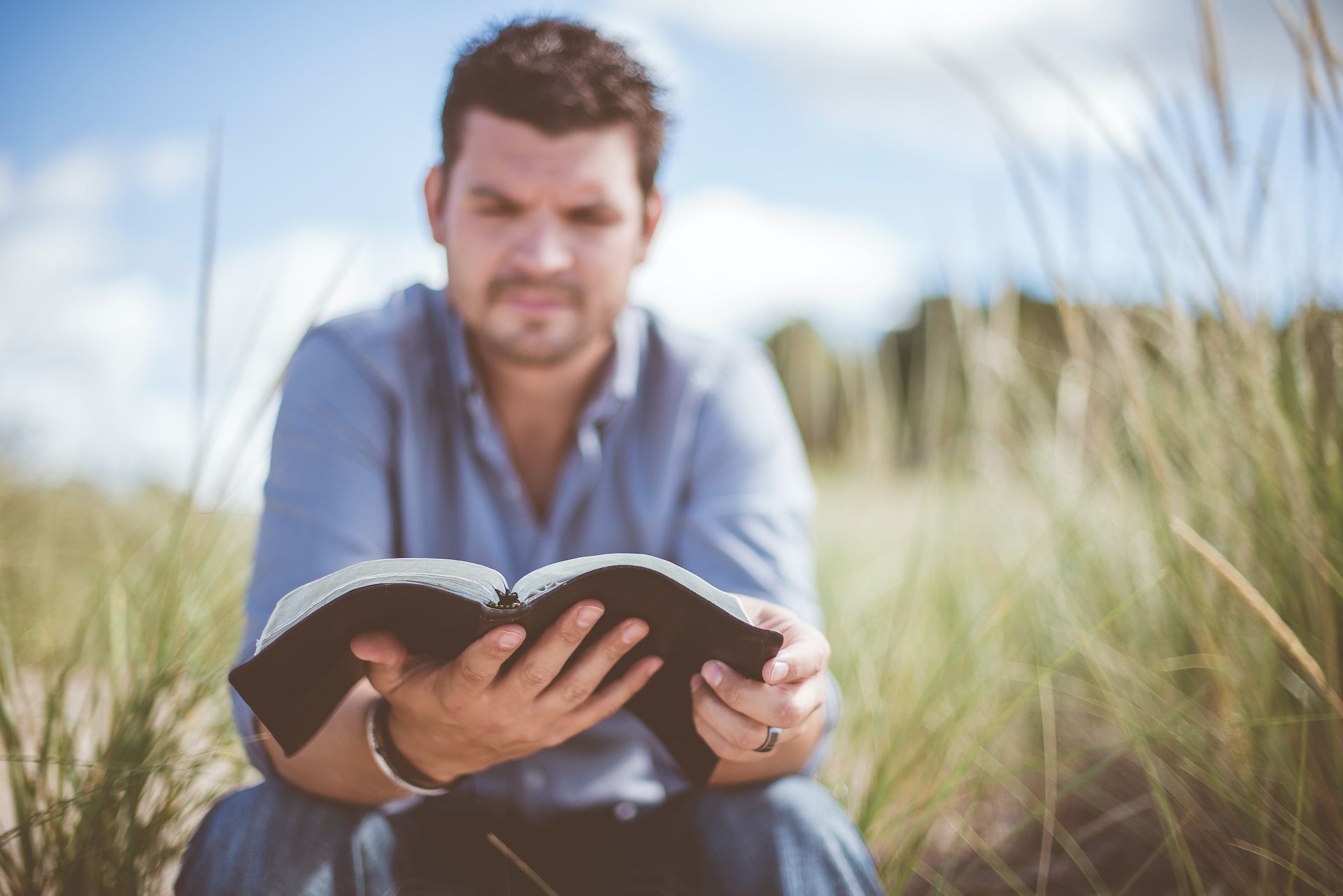 A Man Practicing Biblical Affirmations for Men