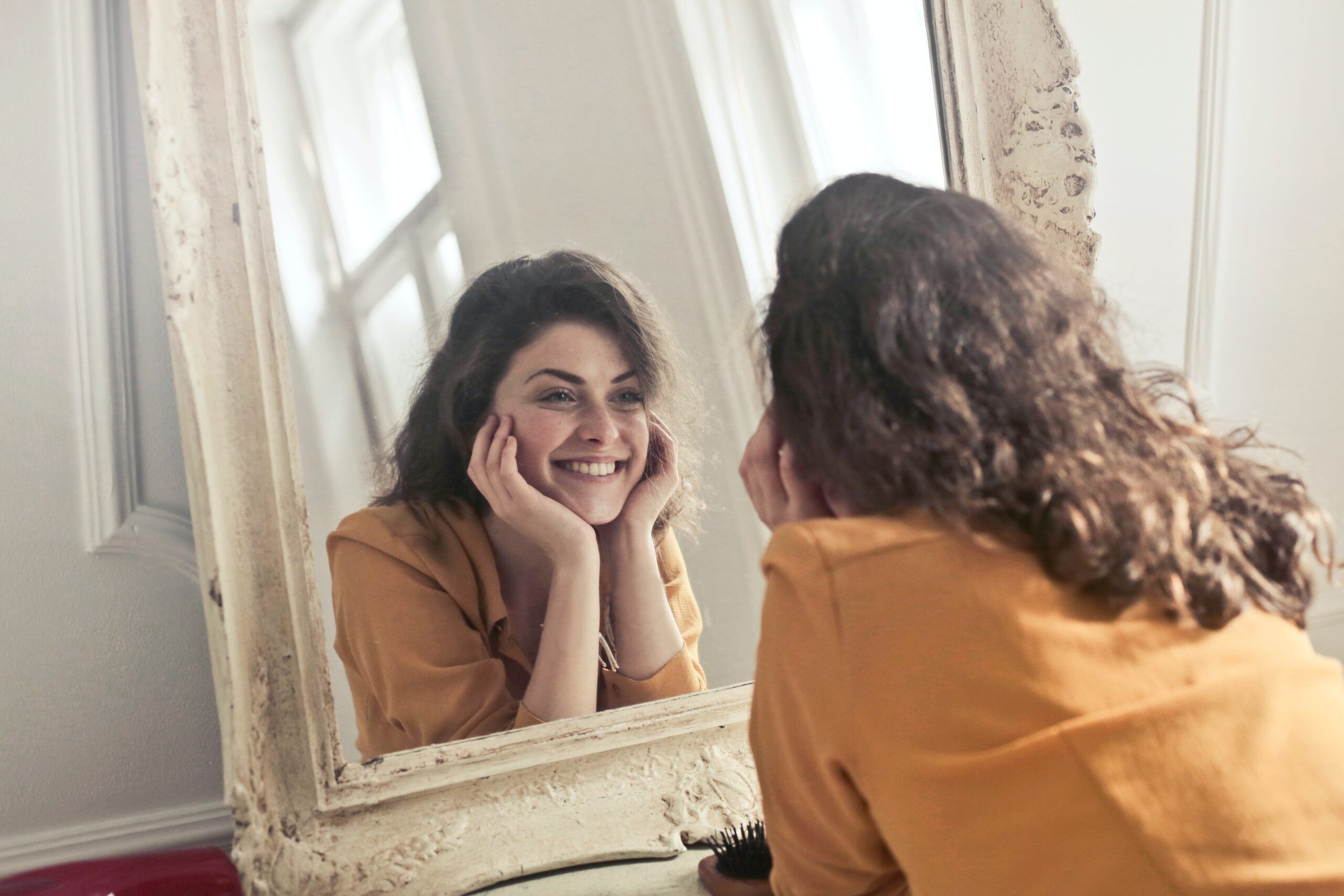 A Woman Practicing I Am Affirmations for Women