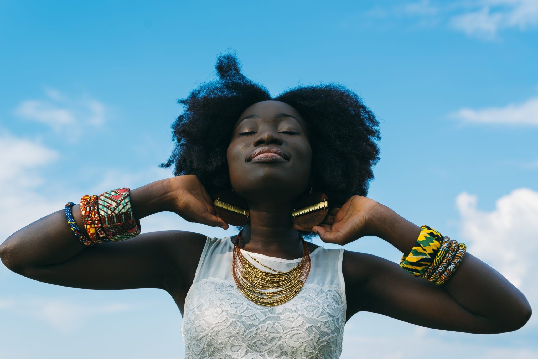 A Woman Saying Daily Affirmations for Black Women